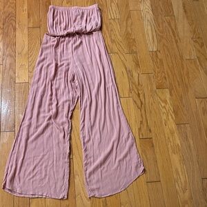 Elegant Blush Wide-Leg Jumpsuit